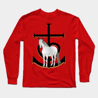 Camargue horse and cross Long Sleeve T-Shirt